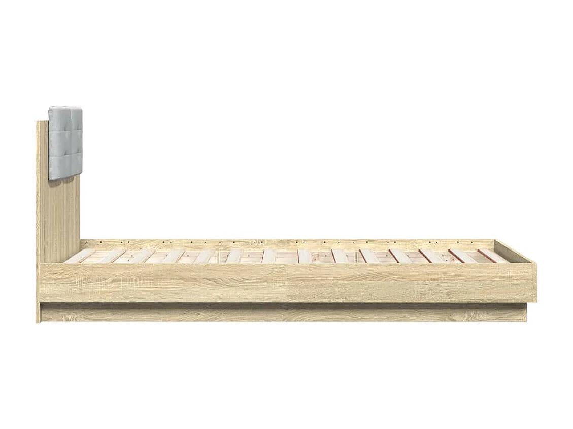 Estructura de cama sin colchón roble Sonoma 90x190 cm
