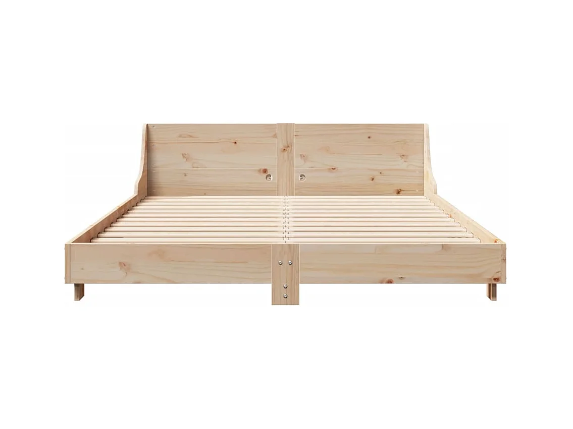 Estructura de cama sin colchón 140x190 cm madera maciza de pino