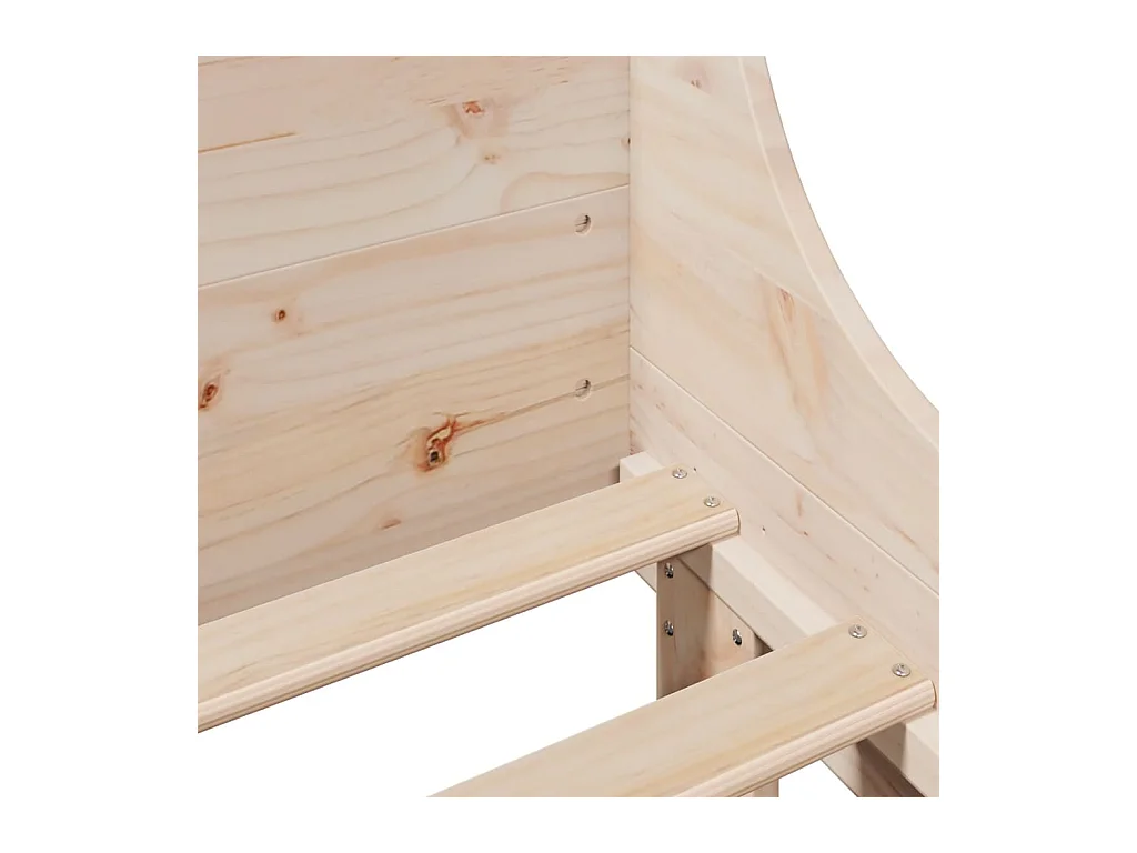 Estructura de cama sin colchón 140x190 cm madera maciza de pino