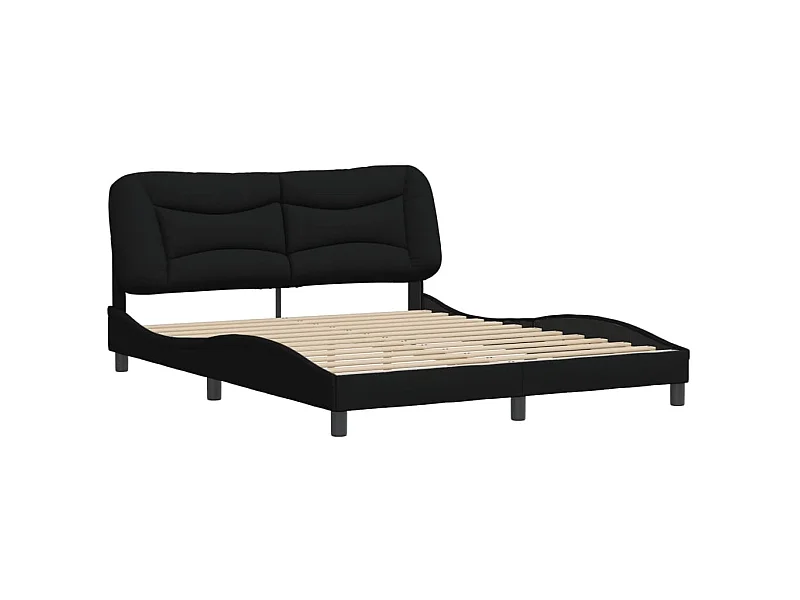 Bedframe zonder matras zwart 160x200 cm stof