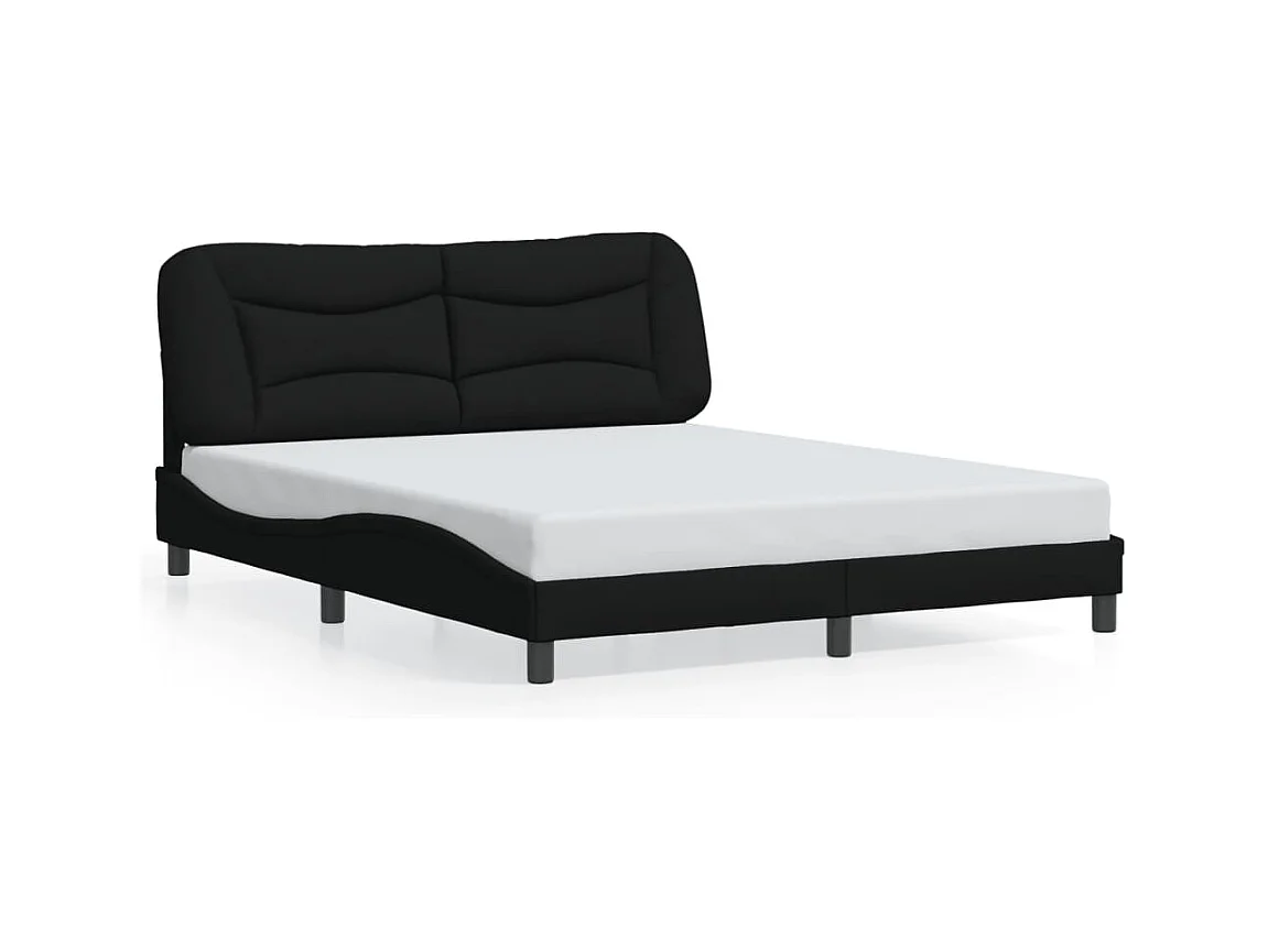 Bedframe zonder matras zwart 160x200 cm stof