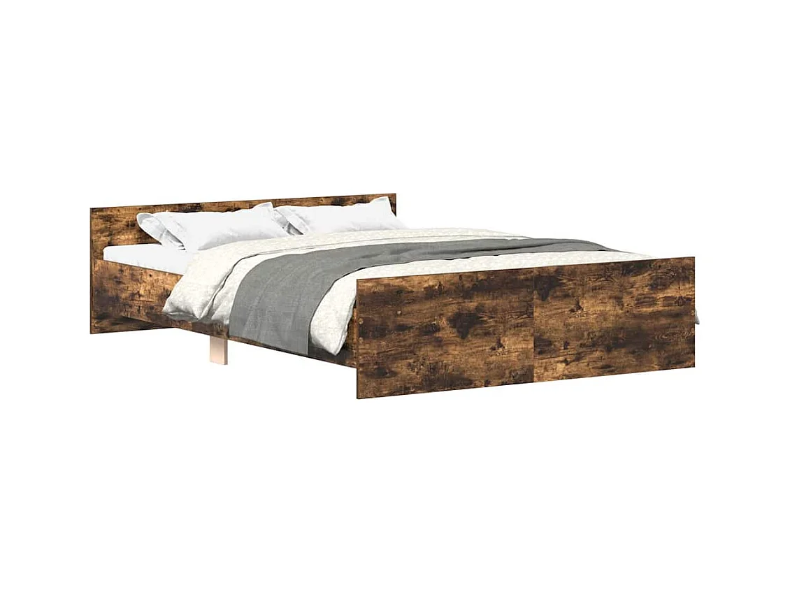 Struttura letto senza materasso rovere affumicato 120x200 cm