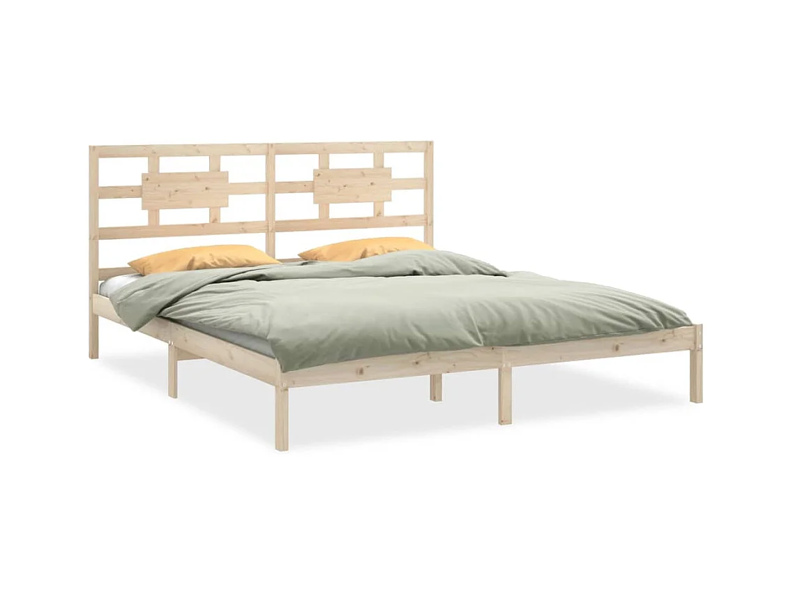 Bedframe zonder matras 200x200 cm massief hout