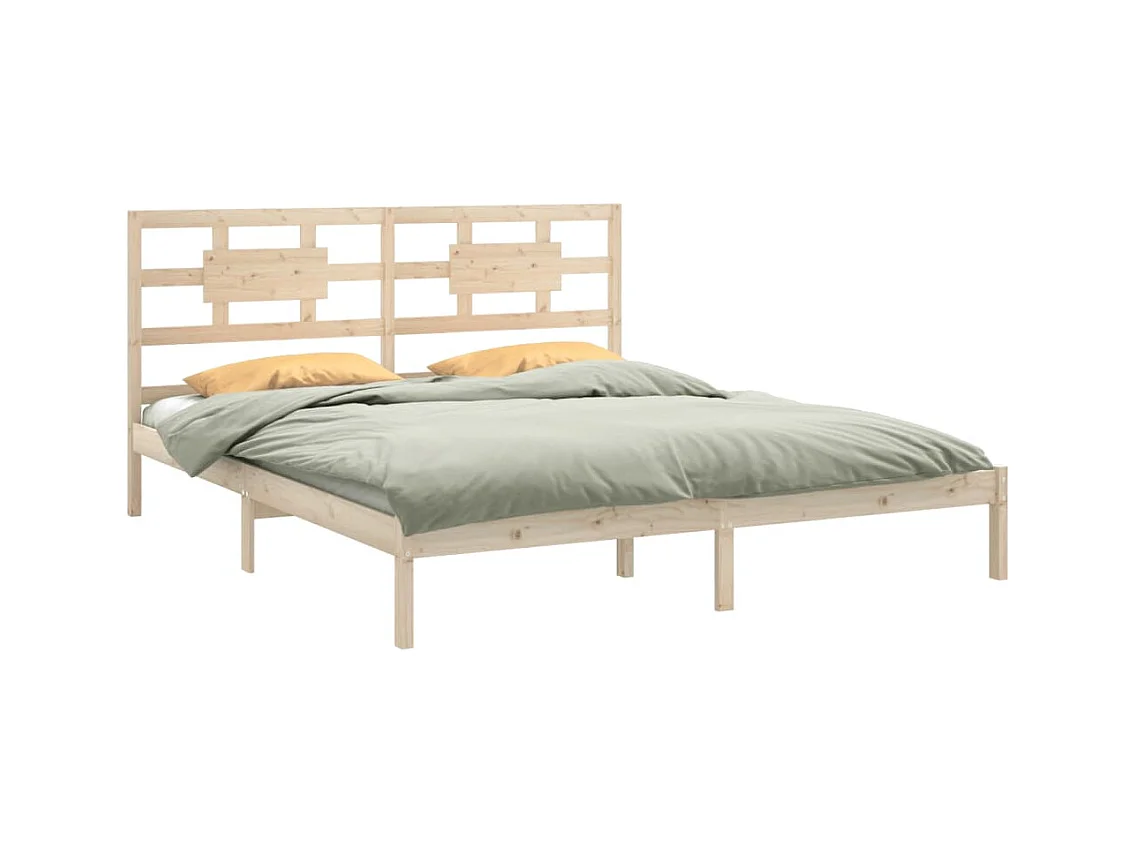 Bedframe zonder matras 200x200 cm massief hout