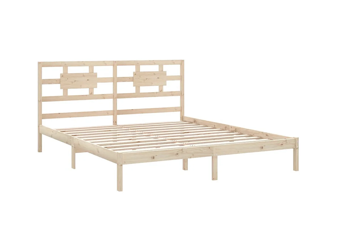 Bedframe zonder matras 200x200 cm massief hout