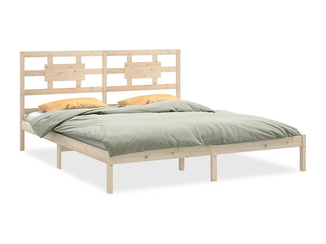 Bedframe zonder matras 200x200 cm massief hout