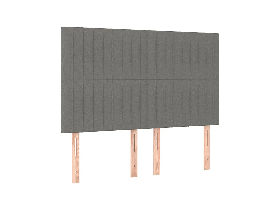 Bedframe zonder matras donkergrijs 140x190 cm stof