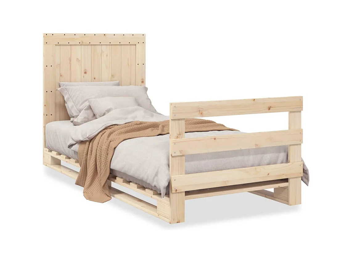 Bedframe zonder matras met hoofdbord 90x200 cm