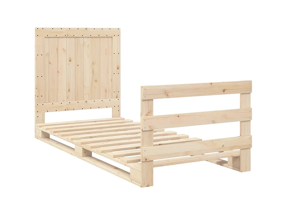 Bedframe zonder matras met hoofdbord 90x200 cm