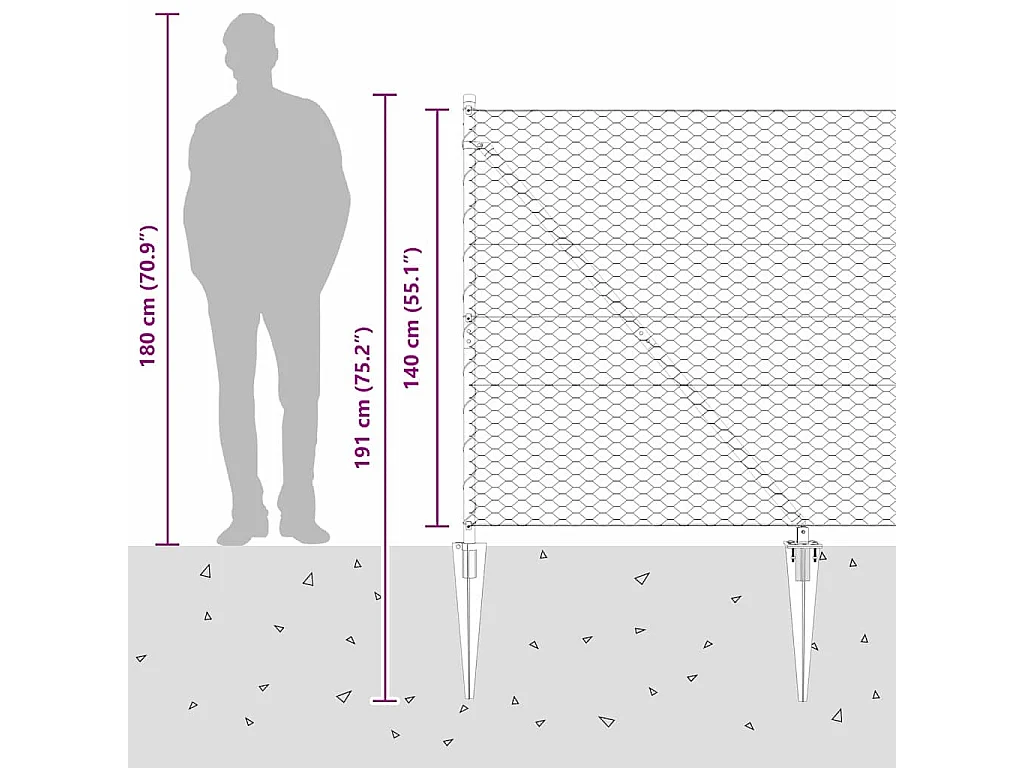 Rete a doghe con materasso Nero 90x200 cm Ecopelle