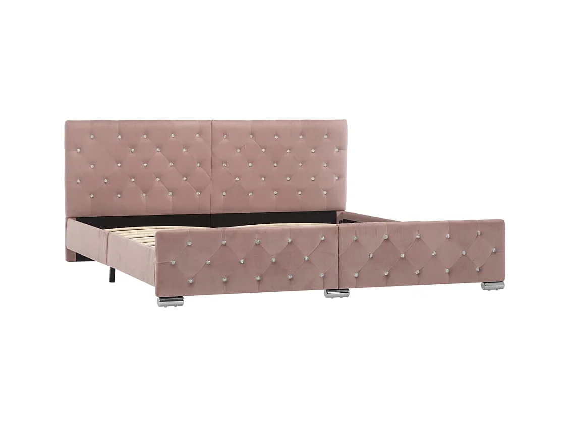 Cadre de lit sans matelas Rose Velours 180x200 cm