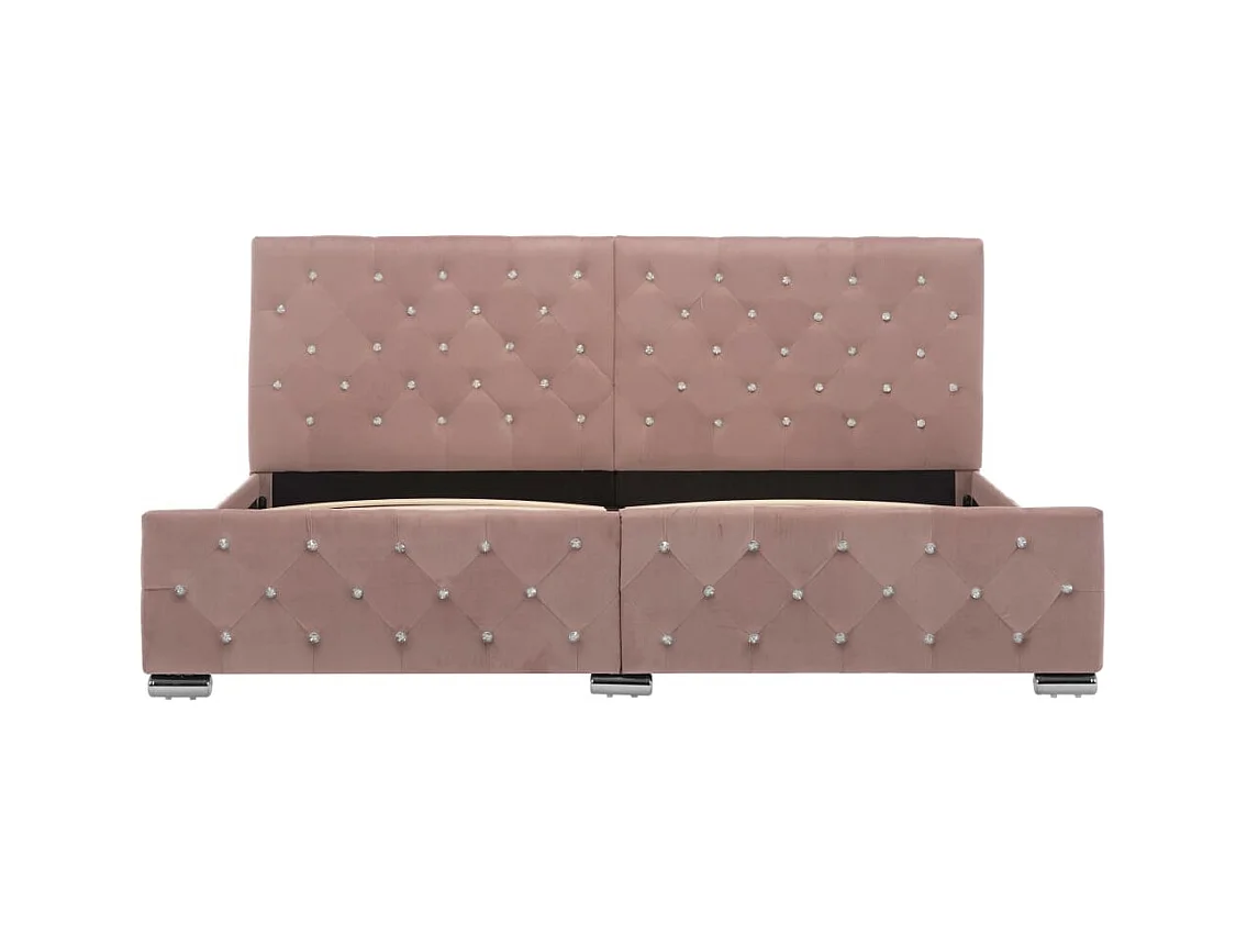 Cadre de lit sans matelas Rose Velours 180x200 cm