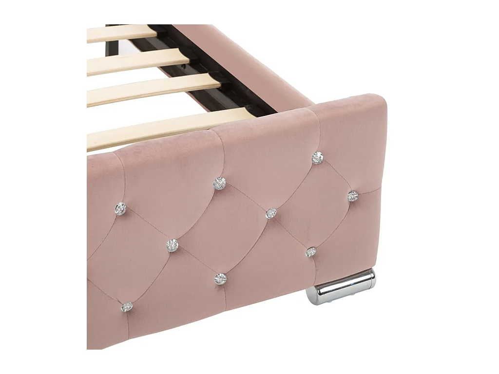 Cadre de lit sans matelas Rose Velours 180x200 cm