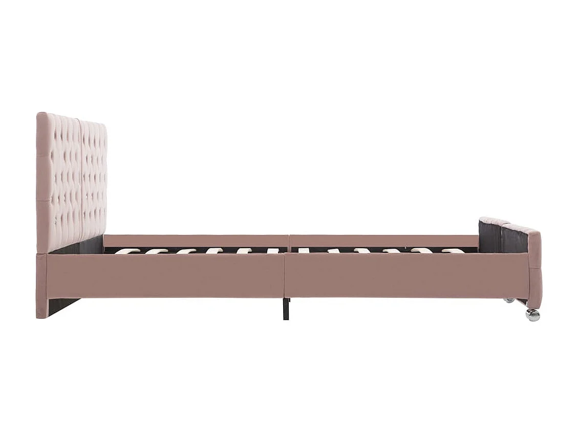 Cadre de lit sans matelas Rose Velours 180x200 cm