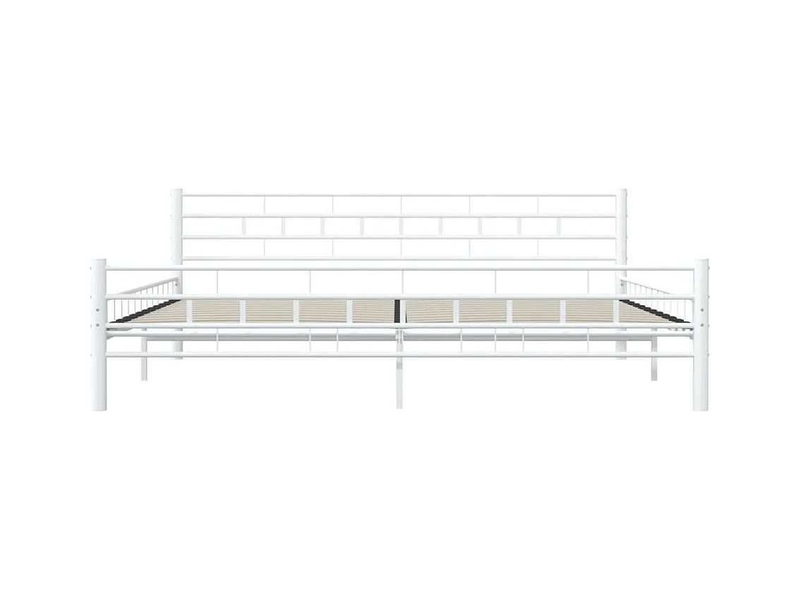 Struttura letto senza materasso in metallo bianco 180x200 cm