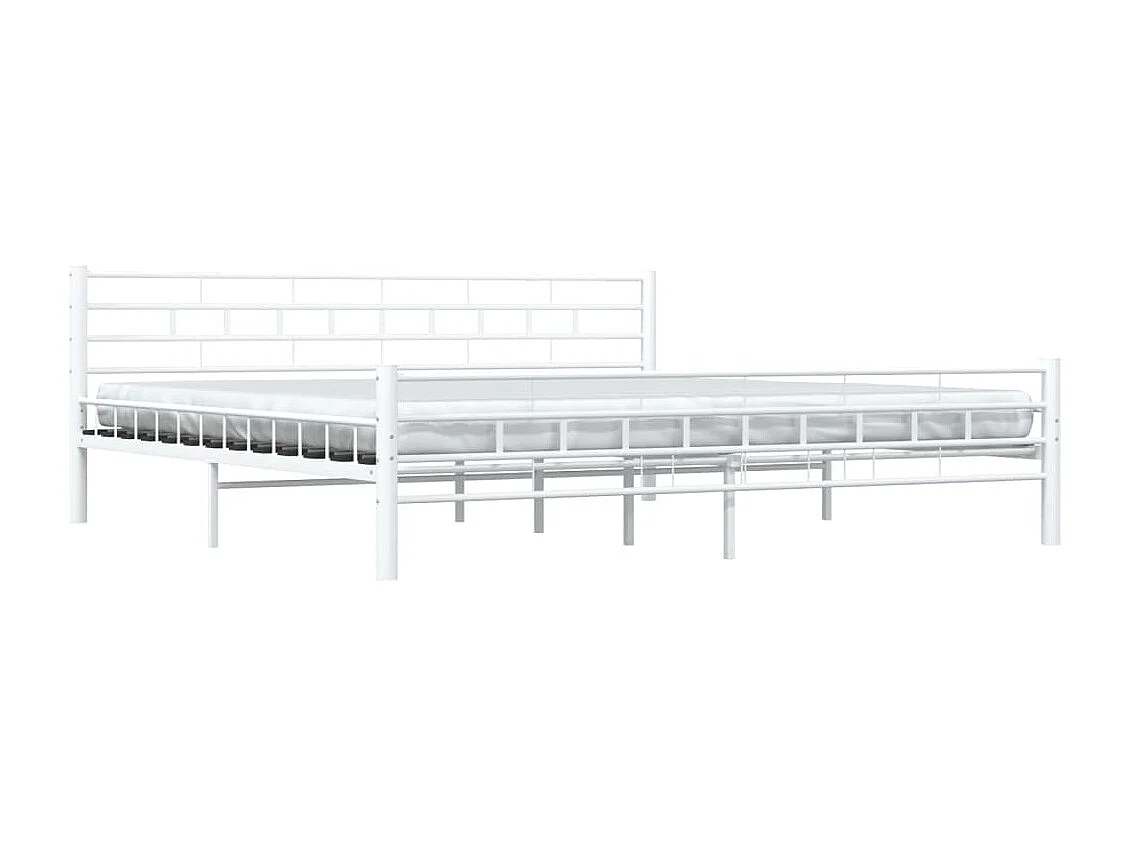 Bedframe zonder matras wit metaal 180x200 cm