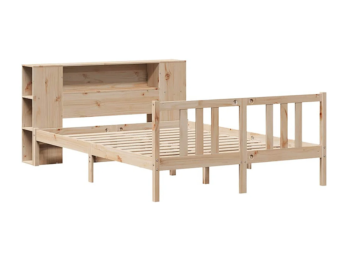 Bibliotheksbett ohne Matratze 120x200 cm Massivholz Kiefer