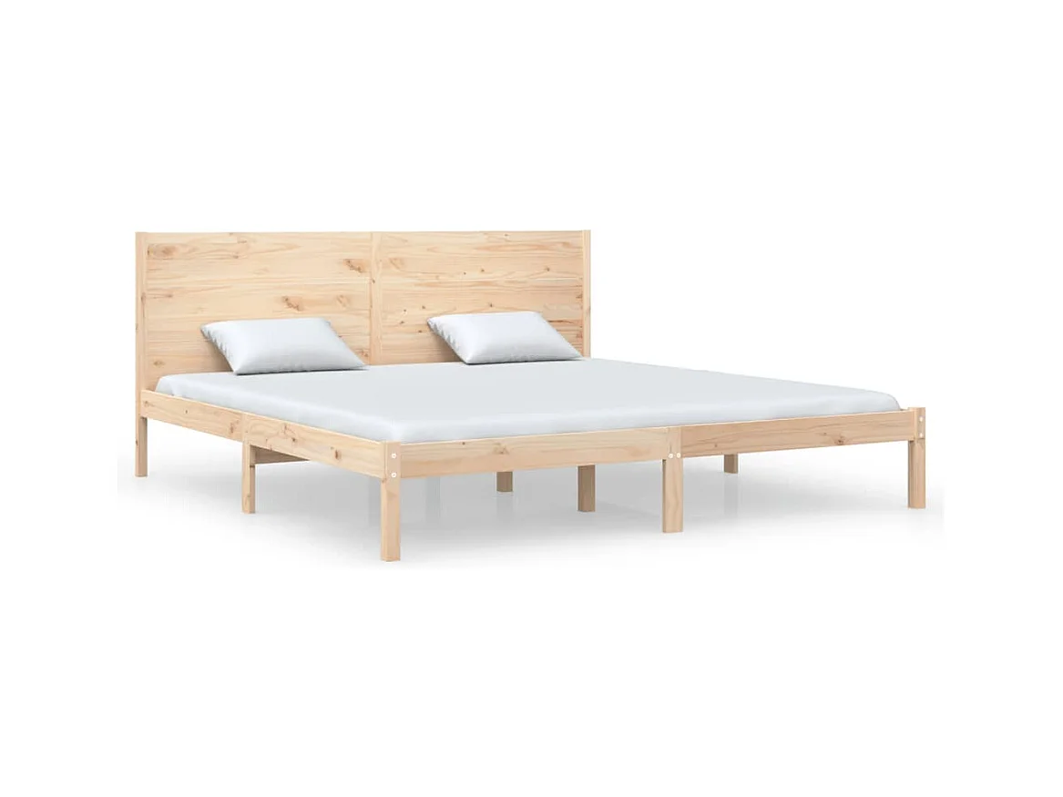 Struttura letto senza materasso 200x200 cm in legno massello di pino