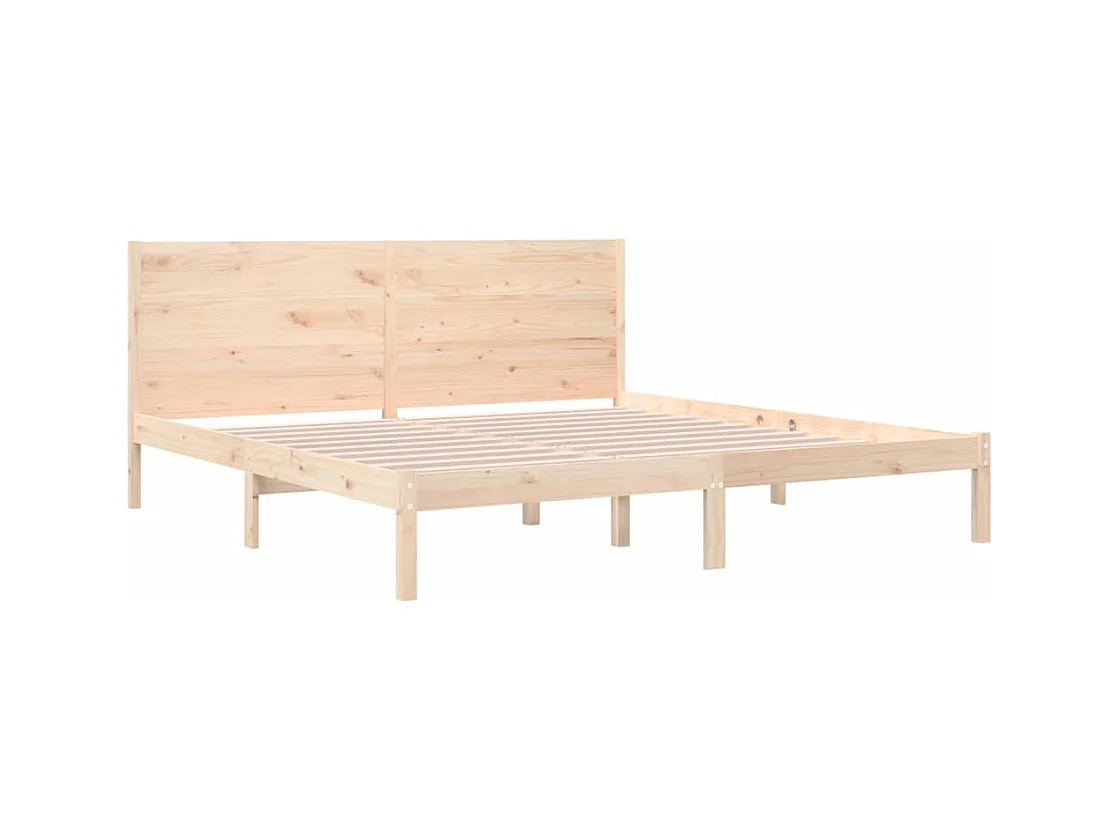 Struttura letto senza materasso 200x200 cm in legno massello di pino