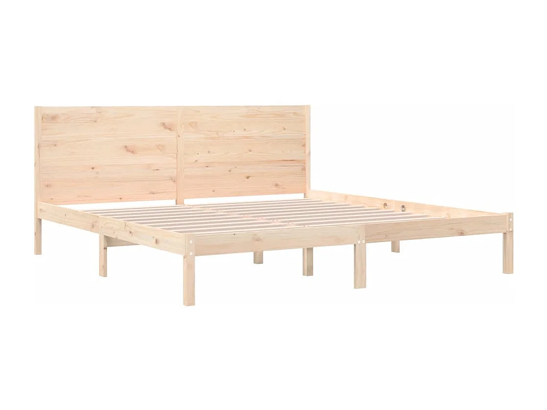Estructura de cama sin colchón 200x200 cm madera maciza de pino