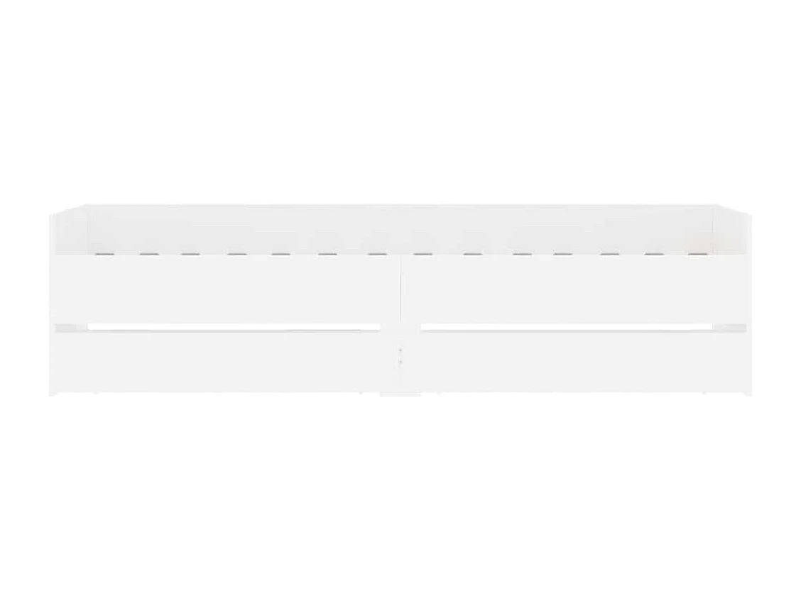 Estructura de cama sin colchón blanco 75x190 cm