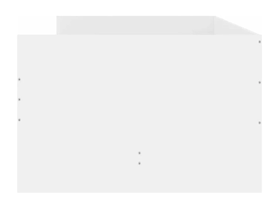 Estructura de cama sin colchón blanco 75x190 cm