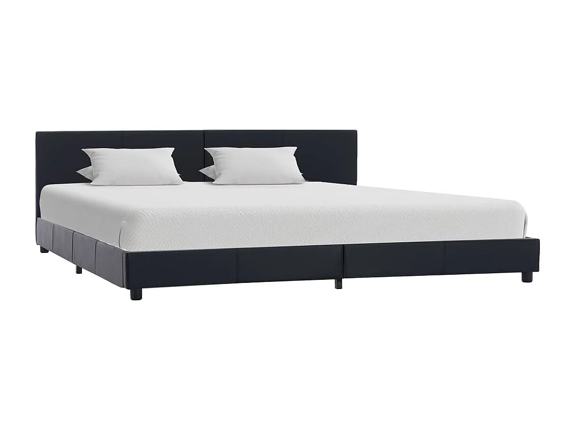 Zwart kunstleren bedframe 180x200 cm