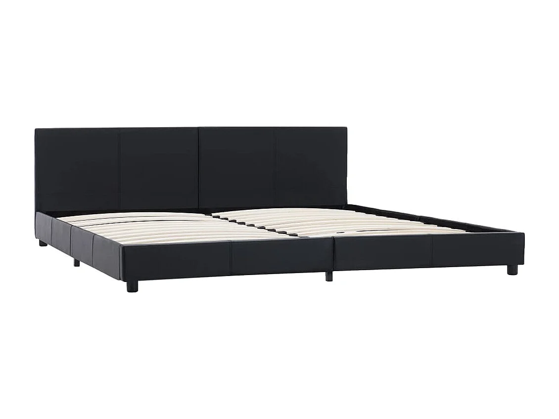 Zwart kunstleren bedframe 180x200 cm
