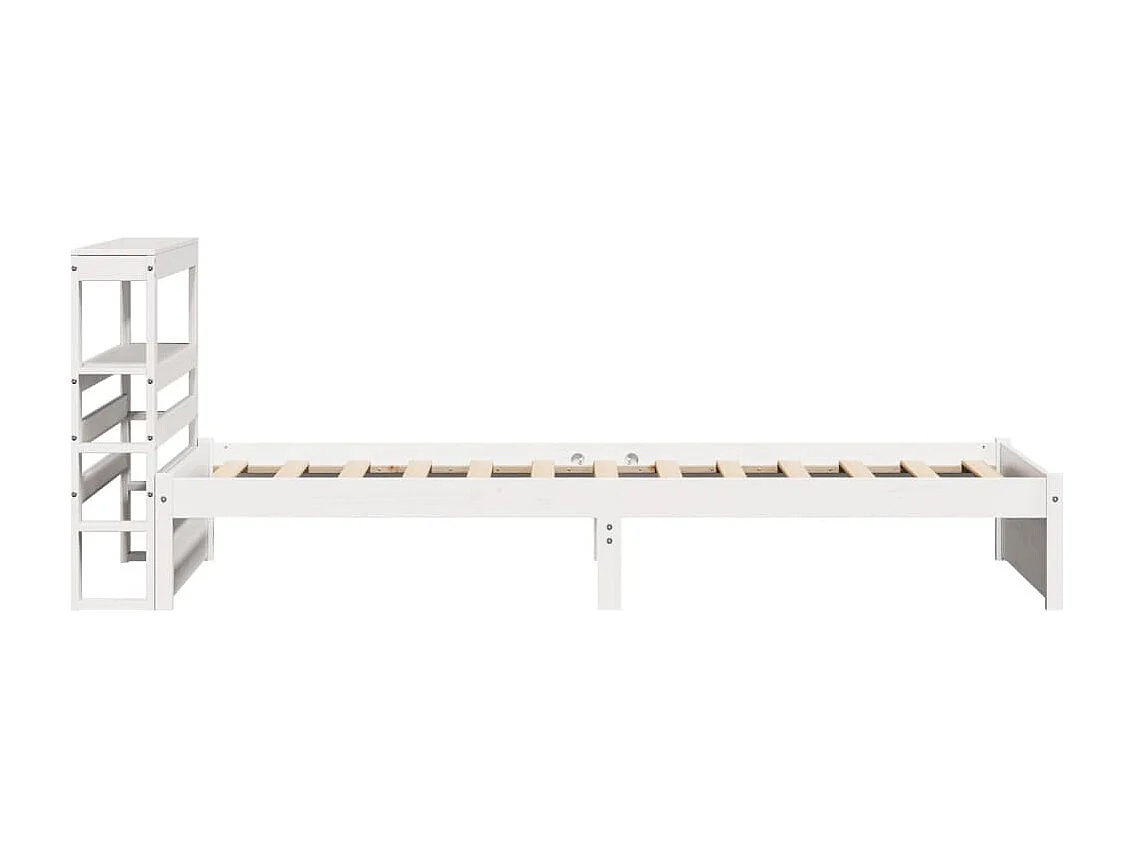 Bedframe met hoofdbord zonder matras wit 90x200 cm