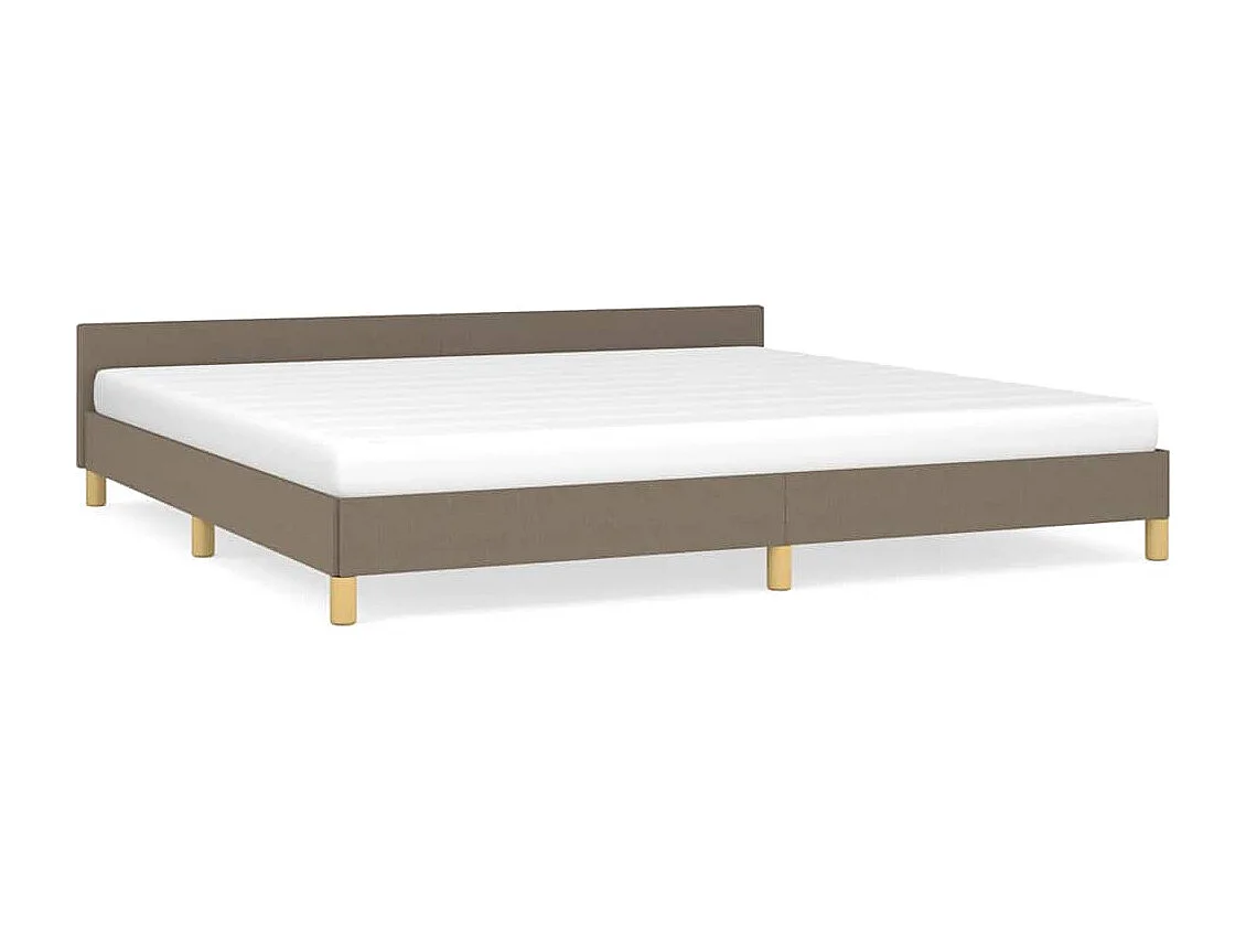 Estructura de cama sin colchón tela taupe 200x200 cm