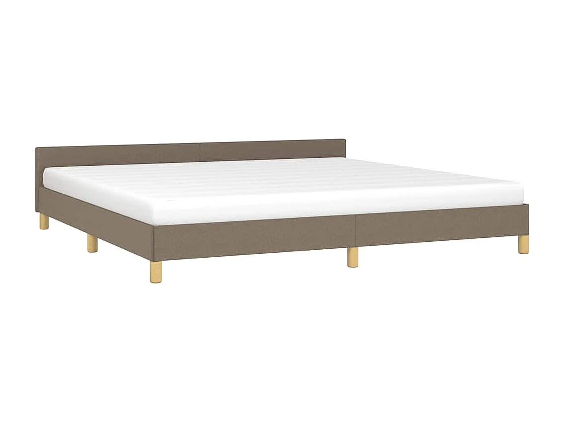 Estructura de cama sin colchón tela taupe 200x200 cm