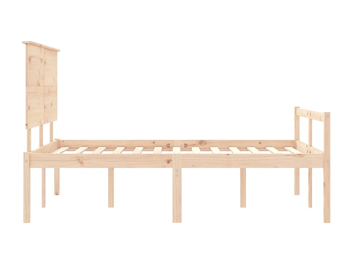 Seniorenbett und Kopfteil 140x200 cm Massivholz