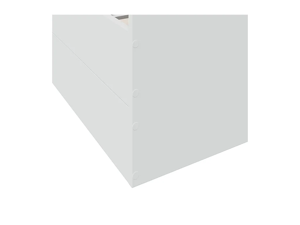 Cadre de lit avec tiroirs sans matelas blanc 200x200 cm