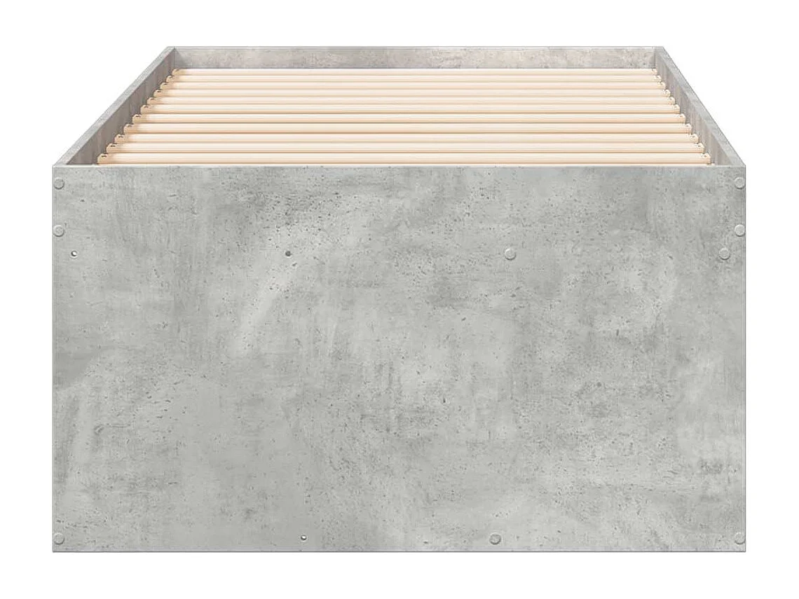 Lit de jour avec tiroirs sans matelas gris béton 75x190 cm