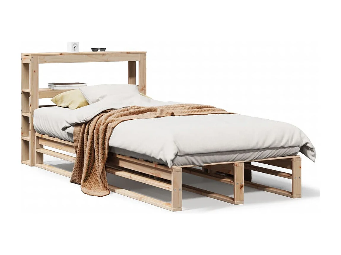 Struttura letto senza materasso 90x200 cm in legno massello di pino