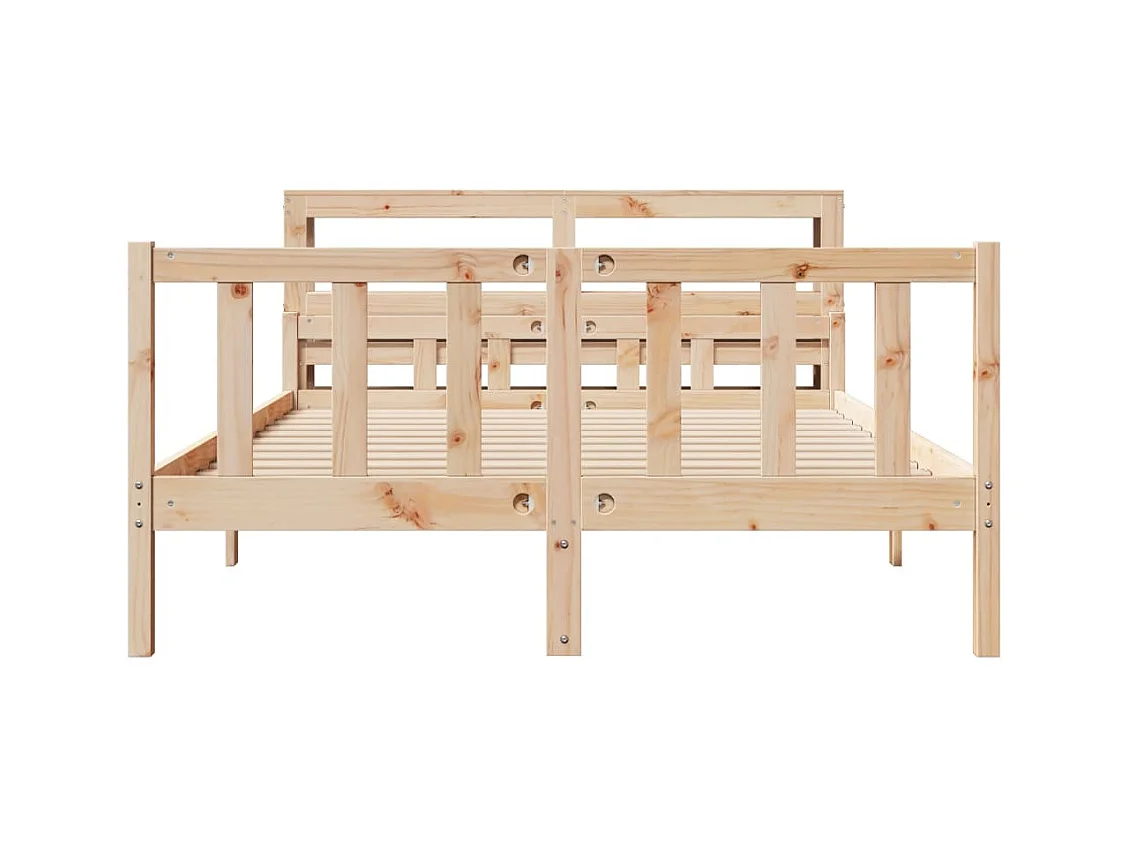 Struttura letto senza materasso 160x200 cm in legno massello di pino