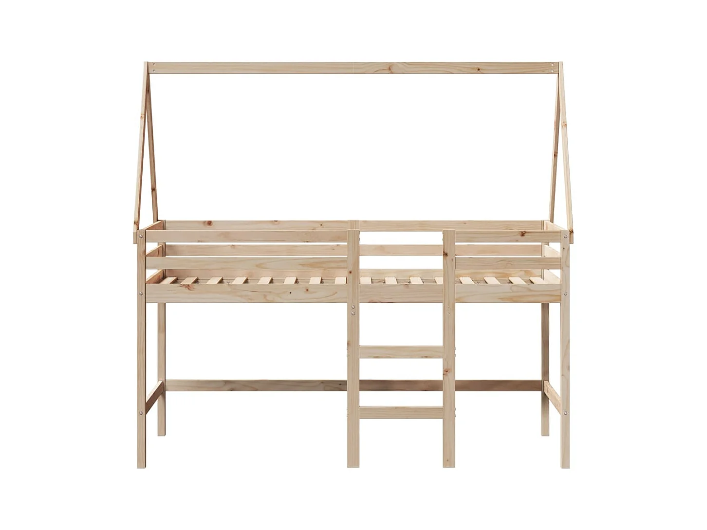 Stapelbed met ladder en dak zonder matras 90x200 cm