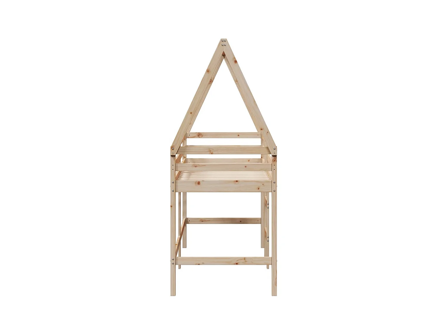 Stapelbed met ladder en dak zonder matras 90x200 cm