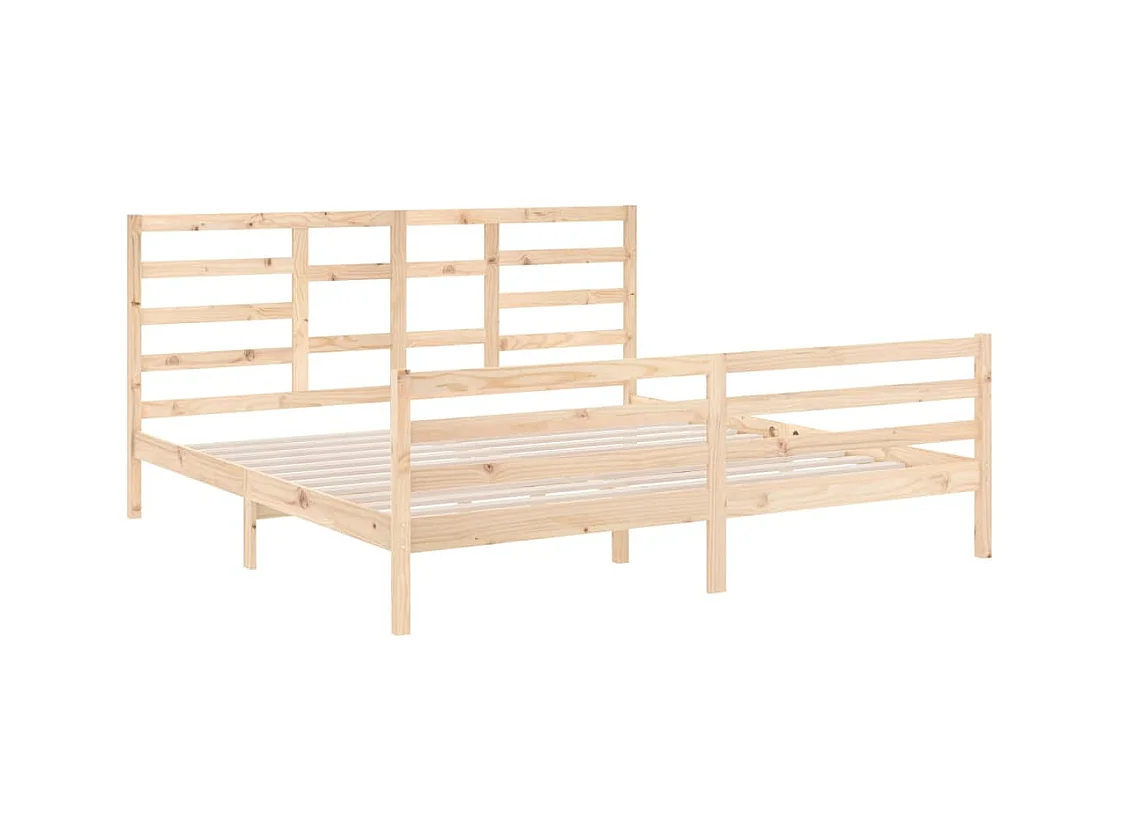 Struttura letto senza materasso in legno massello 200x200 cm