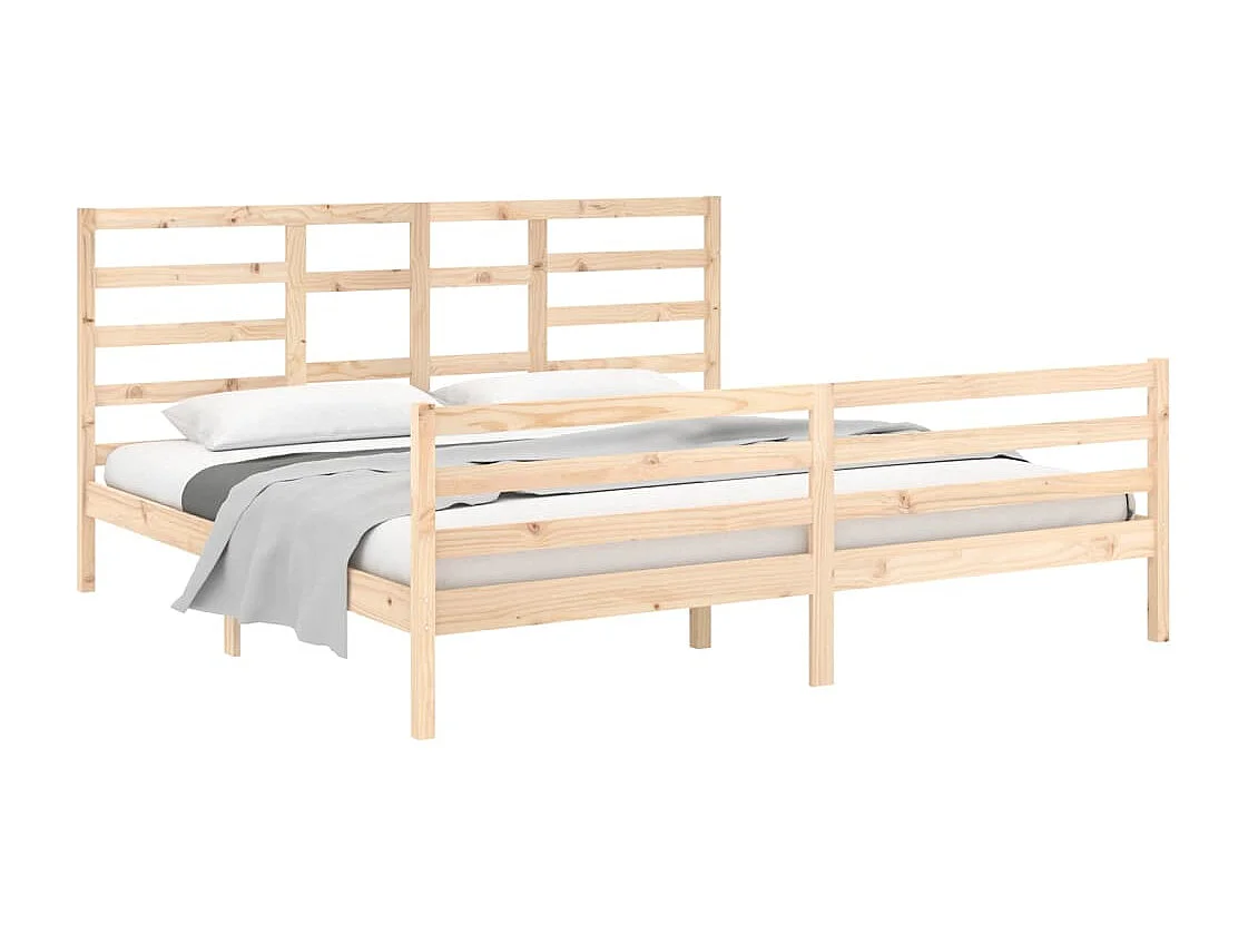 Struttura letto senza materasso in legno massello 200x200 cm