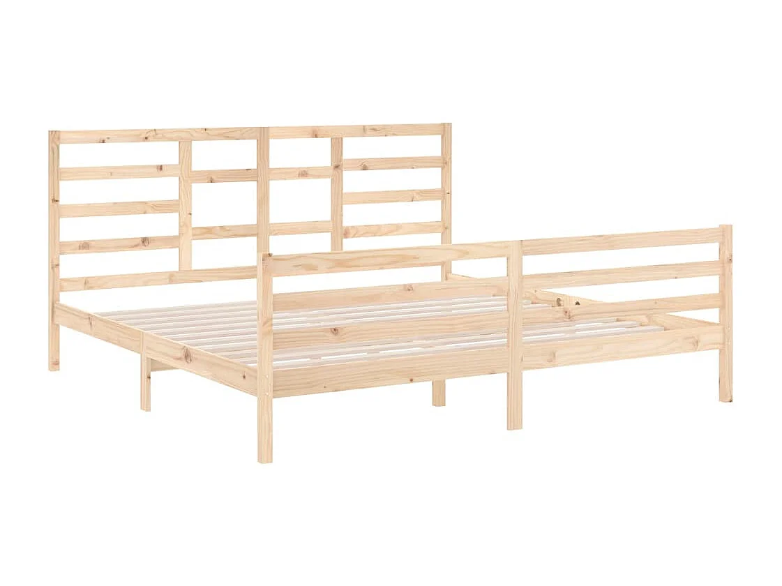 Struttura letto senza materasso in legno massello 200x200 cm