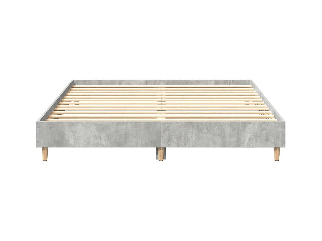 Struttura letto grigio cemento senza materasso 150x200 cm in legno ingegnerizzato