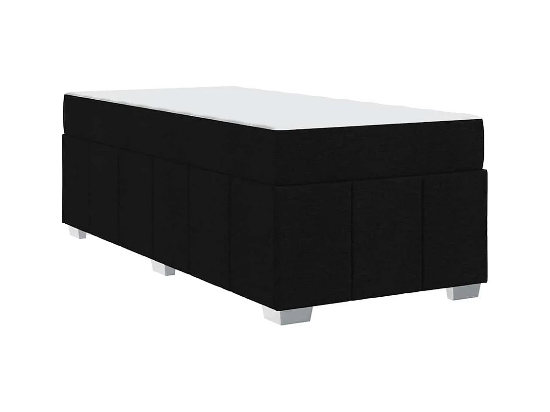Struttura letto con materasso Tessuto nero 90 x 200 cm
