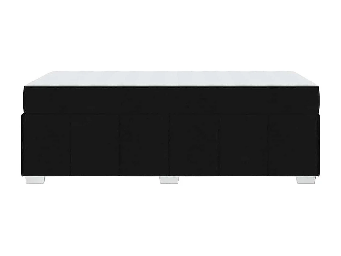 Cadre de lit avec matelas Noir 90 x 200 cm tissu