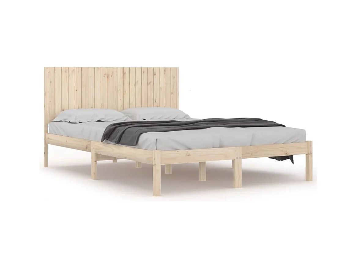 Struttura letto senza materasso 200x200 cm in legno massello di pino