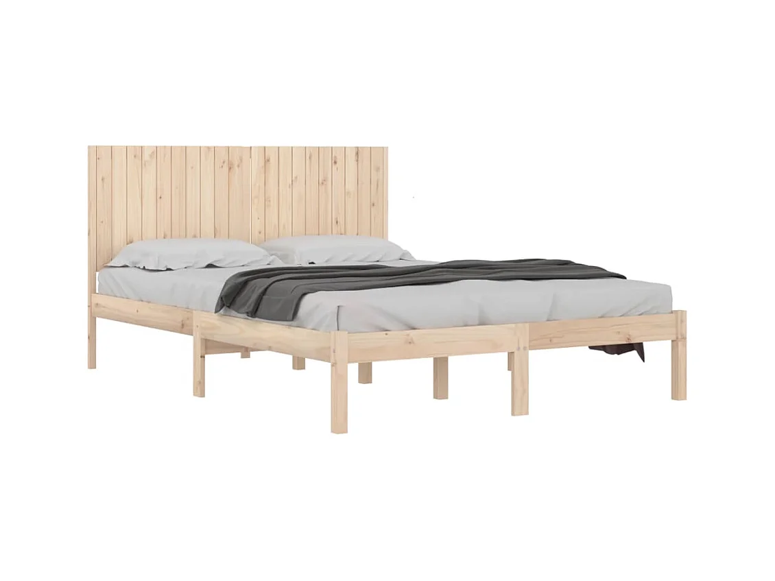 Struttura letto senza materasso 200x200 cm in legno massello di pino