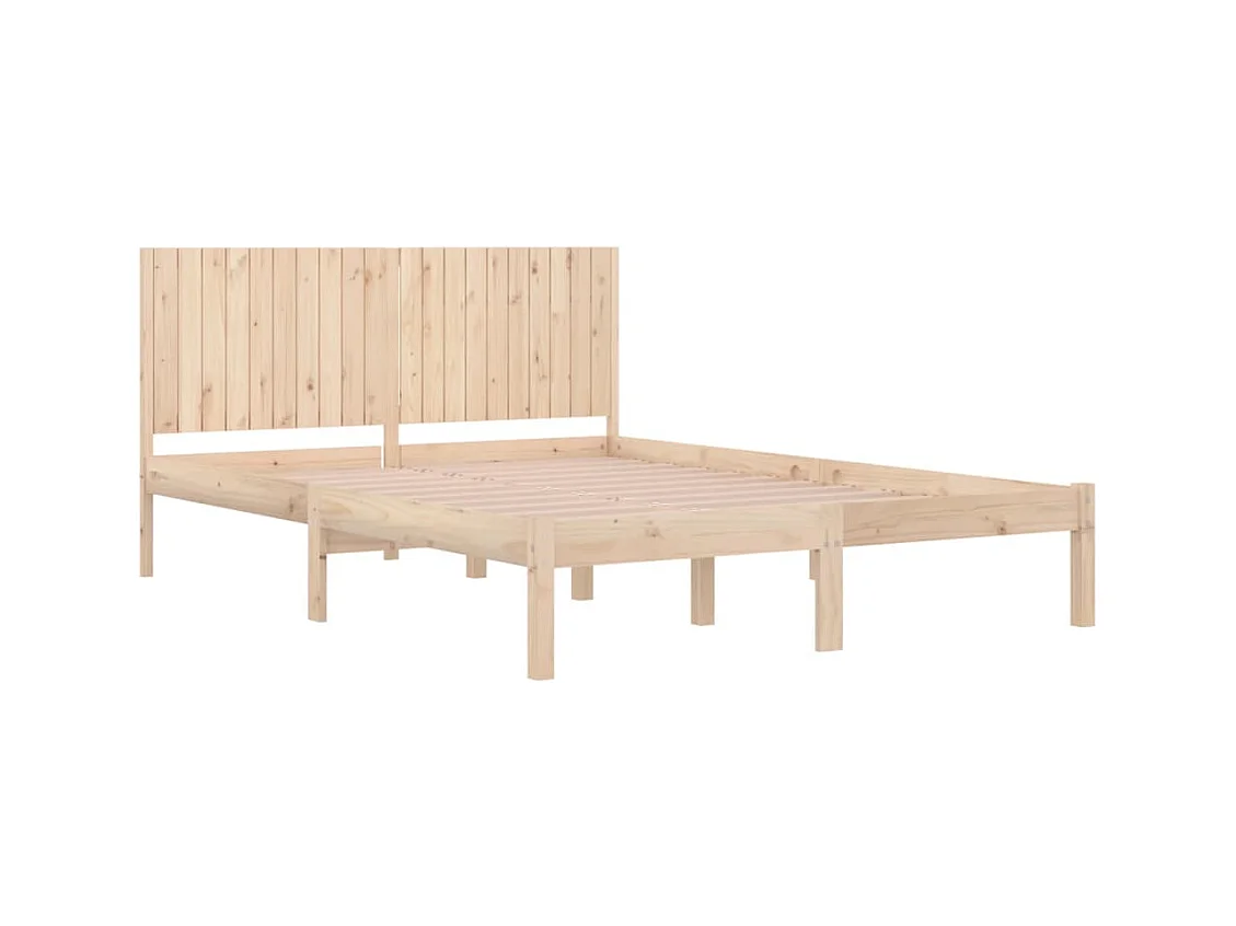 Struttura letto senza materasso 200x200 cm in legno massello di pino