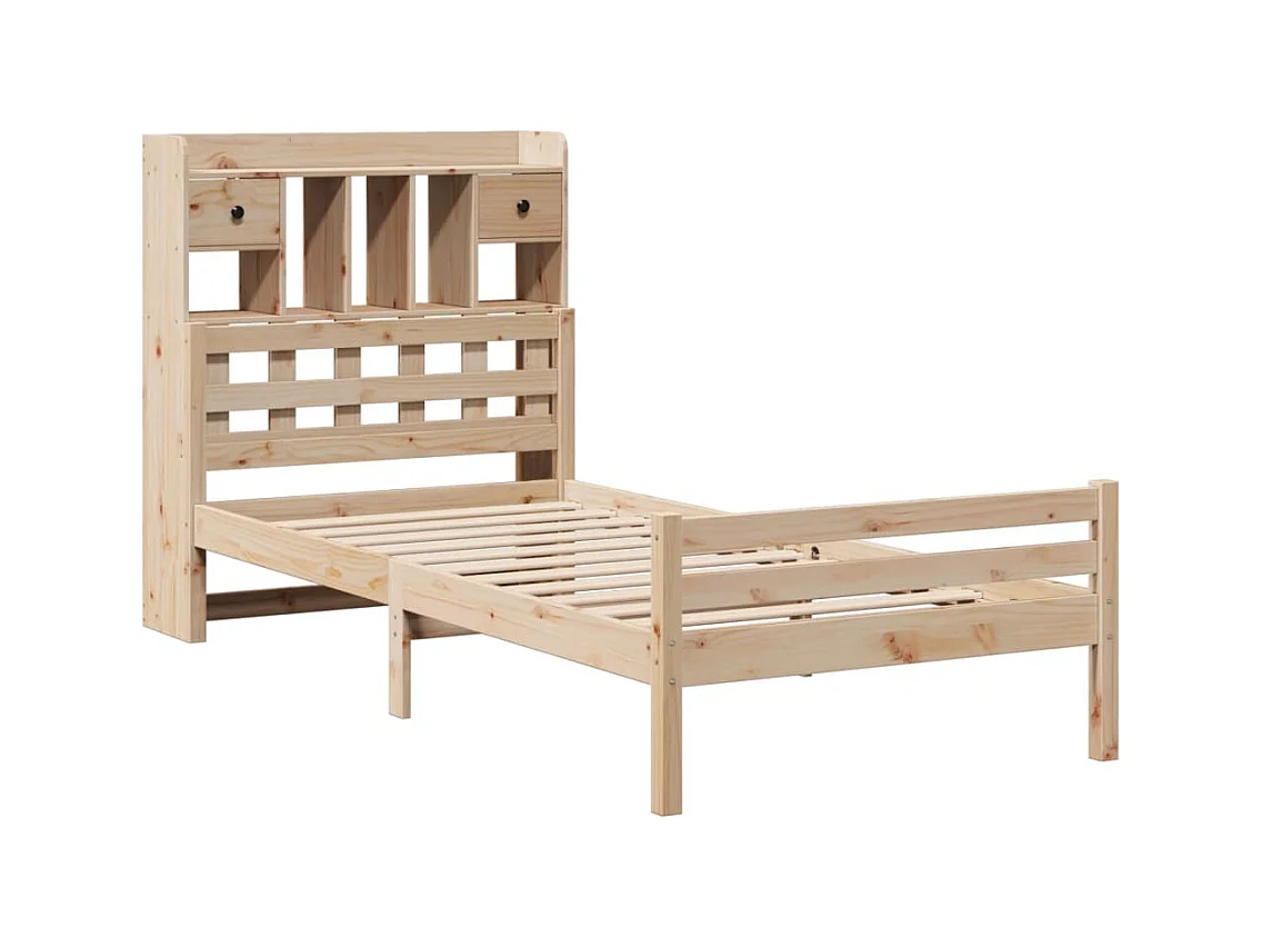 Boekenkastbed zonder matras 90x200 cm massief grenenhout