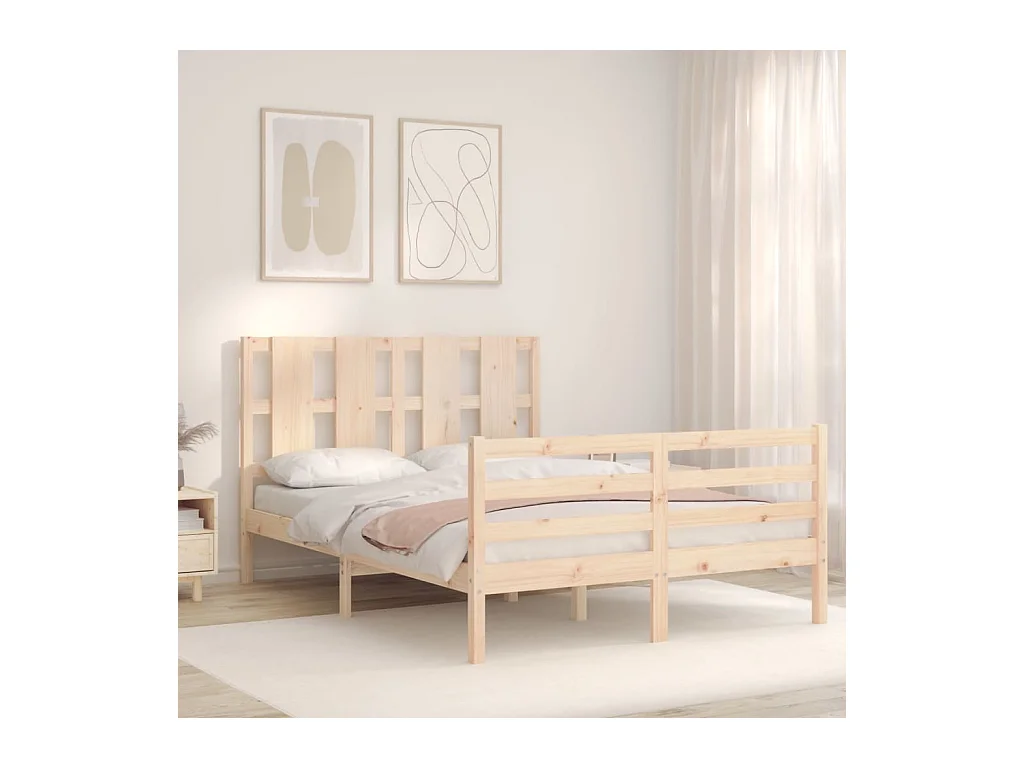 Struttura letto senza materasso 140x200 cm in legno massello