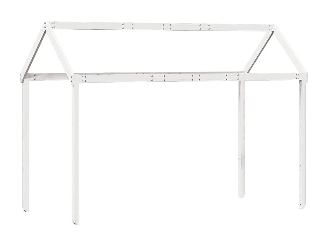 Hoogslaper zonder matras wit 90x190 cm massief grenenhout